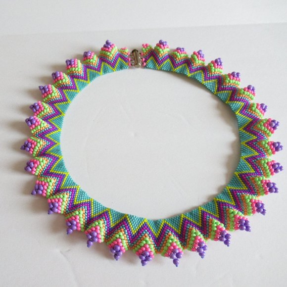 Hand stitched Collar Necklace - Picture 2 of 15